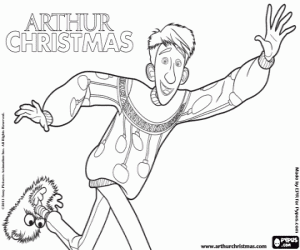 Omalovánka Arthur Christmas v spěchu