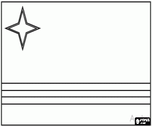 Omalovánka Aruba vlajka