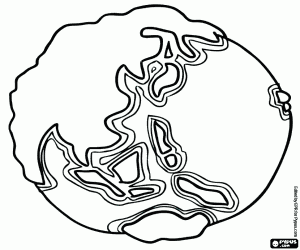 Omalovánka Asie v naší planety