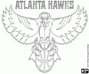 Omalovánka Atlanta Hawks logo