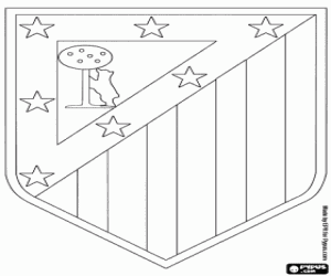 Omalovánka Atlético de Madrid štít