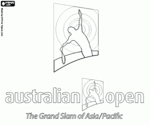 Omalovánka Australian Open turnaj logo