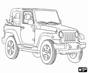 Omalovánka Auto Jeep Wrangler