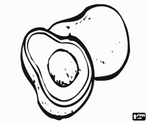 Omalovánka Avokádo ovoce