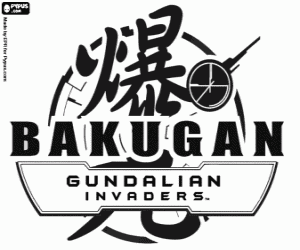 Omalovánka Bakugan Gundalian Invaders logo