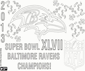 Omalovánka Baltimore Ravens, Super Bowl 2013