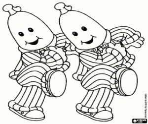 Omalovánka Banány B1 a B2 s jejich pyžama