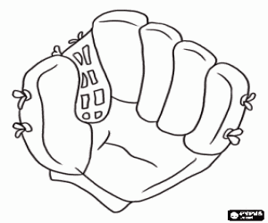 Omalovánka Baseball rukavice