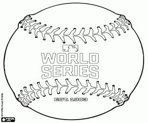 Omalovánka Baseballový míč World Series