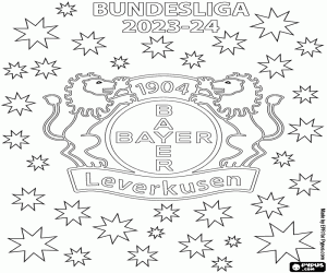 Omalovánka Bayer Leverkusen, mistr 2023-2024