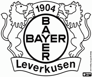 Omalovánka Bayer Leverkusen odznak