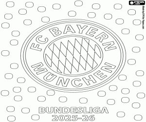 Omalovánka Bayern, mistr Bundesligy 2025-2026