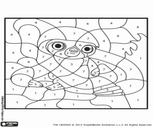 Omalovánka Belt, obarvení podle čísel