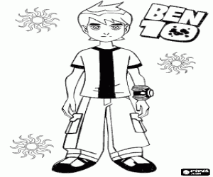 Omalovánka Ben 10 a Omnitrix s logem