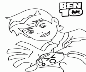 Omalovánka Ben 10 a Omnitrix