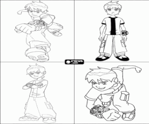 Omalovánka Ben 10 narozeniny pozvánky