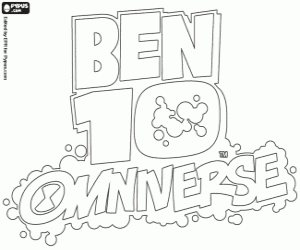 Omalovánka Ben 10 Omniverse logo