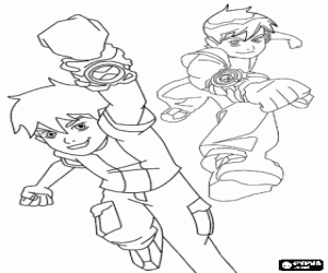 Omalovánka Ben 10 v akci s Omnitrix