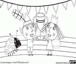 Omalovánka Ben a Holly s pohárem