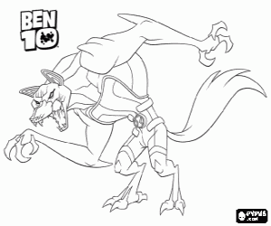 Omalovánka BenWolf, Ben 10 alien