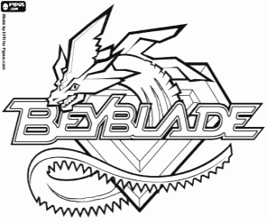 Omalovánka Beyblade logo s drakem