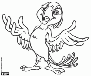 Omalovánka Bia, nejmladší dcera Blu a Jewel