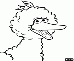 Omalovánka Big Bird, charakter Sesame Street