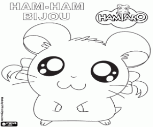 Omalovánka Bijou, křeček Hamtaro