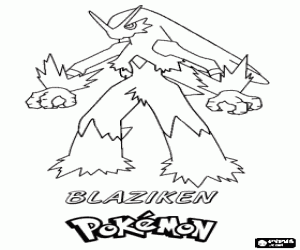 Omalovánka Blaziken, Pokemon
