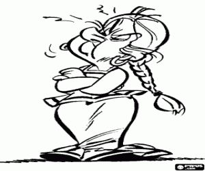 Omalovánka Bledulína, Žena galského vesnice