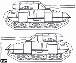 Omalovánka Bojový tank