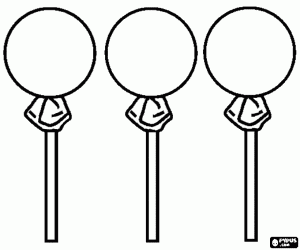 Omalovánka Bonbón míč s holí