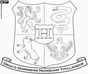 Omalovánka Bradavické školy znak