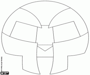Omalovánka Brnění helma s nosem