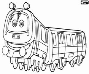 Omalovánka Brousek, rychlým vlakem z Chuggington