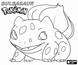 Omalovánka Bulbasaur, plazivý Pokémon