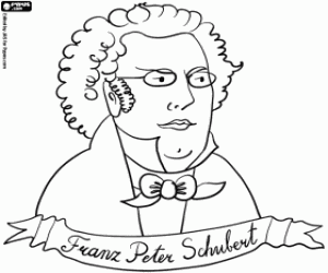 Omalovánka Busta Schubert