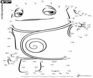 Omalovánka Buv O, tečka tečka