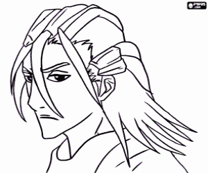 Omalovánka Byakuyu Kuchiki, znak Bleach