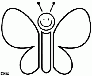 Omalovánka Bílý motýl vyzdobit