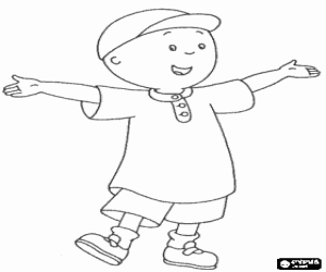 Omalovánka Caillou s baseballovou čepici