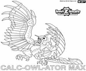 Omalovánka Calc-Owl-Ator Max, Invizimals Shadow Zone
