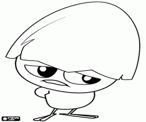 Omalovánka Calimero se zdá být smutný