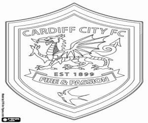 Omalovánka Cardiff City FC emblém