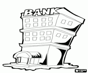 Omalovánka Centrální budova banky