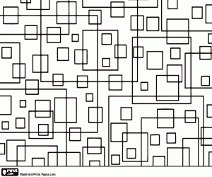 Omalovánka Chaotické vzor čtverců