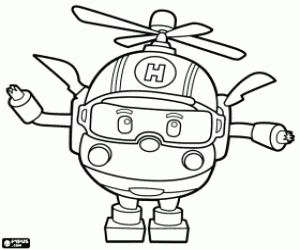 Omalovánka Charakter Robocopter Helly