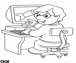 Omalovánka Charlie Pringle v počítači