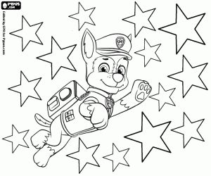 Omalovánka Chase a hvězdy, Paw Patrol
