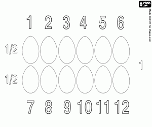 Omalovánka Chcete-li počítat až dvanáct vajec, tucet